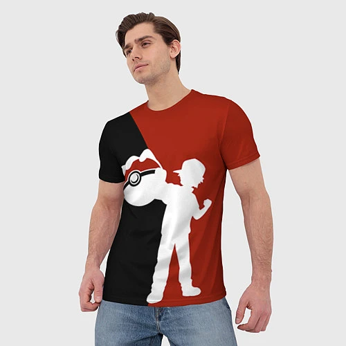 Мужская футболка Ash Pokeball / 3D-принт – фото 3