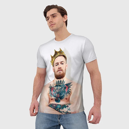 Мужская футболка Макгрегор король / 3D-принт – фото 3