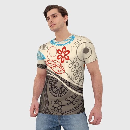 Мужская футболка Прованс / 3D-принт – фото 3