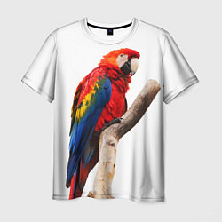 Футболка мужская Яркий попугай, цвет: 3D-принт