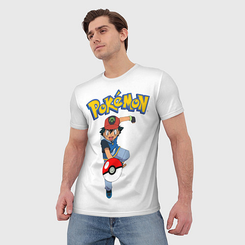 Мужская футболка Pokemon: Ash Ketchum / 3D-принт – фото 3