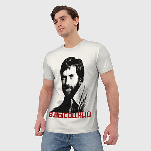 Мужская футболка Высоцкий / 3D-принт – фото 3
