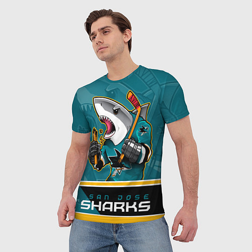 Мужская футболка San Jose Sharks / 3D-принт – фото 3