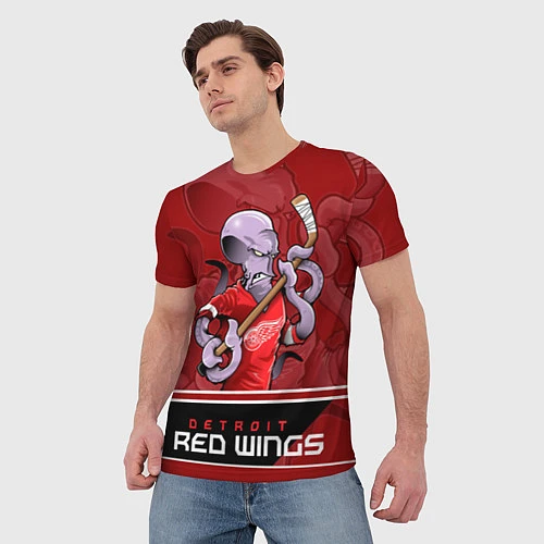 Мужская футболка Detroit Red Wings / 3D-принт – фото 3