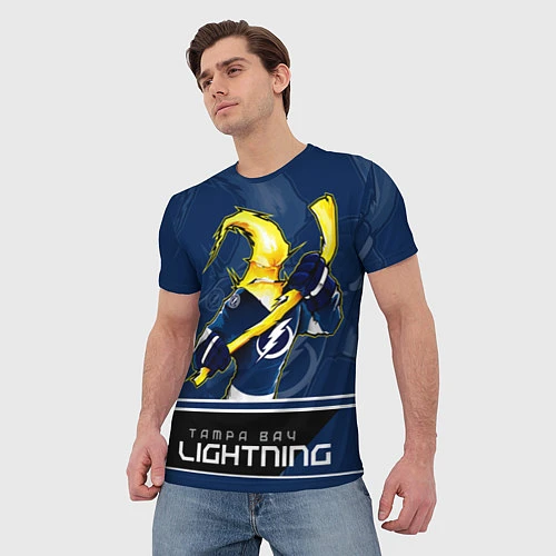 Мужская футболка Bay Lightning / 3D-принт – фото 3