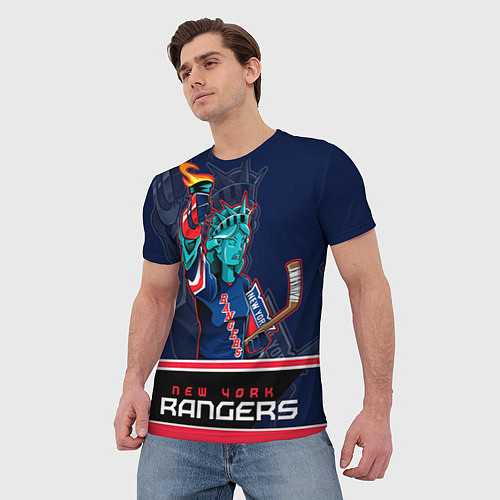 Мужская футболка New York Rangers / 3D-принт – фото 3