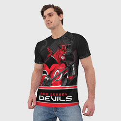 Футболка мужская New Jersey Devils, цвет: 3D-принт — фото 2