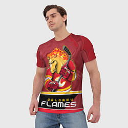 Футболка мужская Calgary Flames, цвет: 3D-принт — фото 2