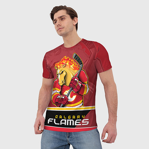 Мужская футболка Calgary Flames / 3D-принт – фото 3