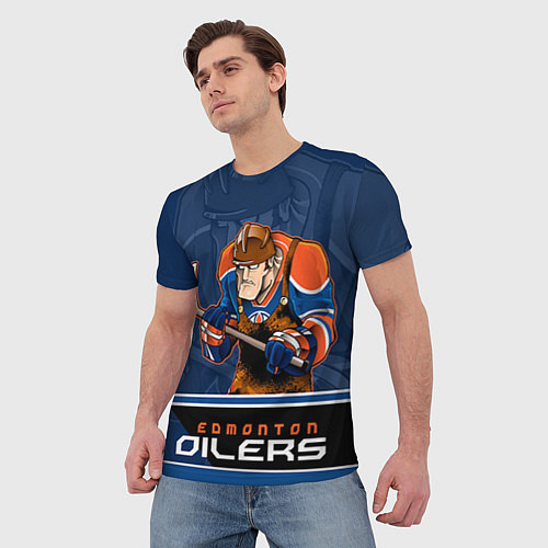 Мужская футболка Edmonton Oilers / 3D-принт – фото 3