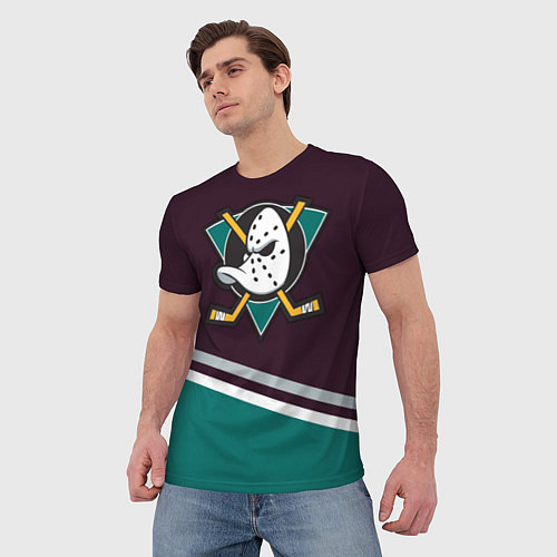 Мужская футболка Anaheim Ducks / 3D-принт – фото 3