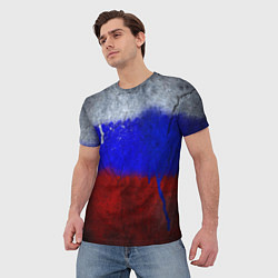 Футболка мужская Русский триколор, цвет: 3D-принт — фото 2