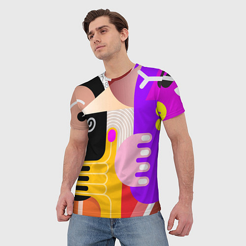 Мужская футболка Abstract-women / 3D-принт – фото 3