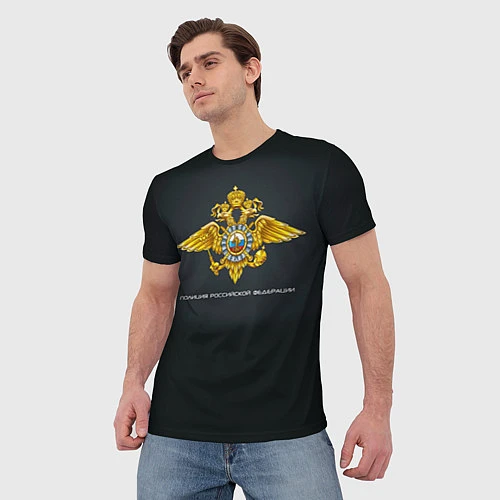Мужская футболка Полиция Российской Федерации / 3D-принт – фото 3