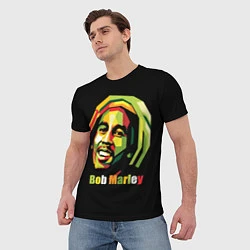Футболка мужская Bob Marley Smile, цвет: 3D-принт — фото 2