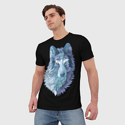Футболка мужская Седой волк, цвет: 3D-принт — фото 2