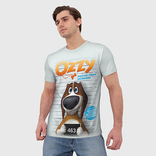 Мужская футболка Ozzy Dog / 3D-принт – фото 3