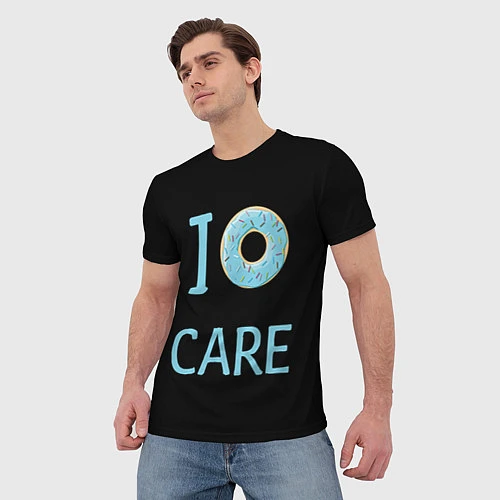Мужская футболка I Donut care / 3D-принт – фото 3