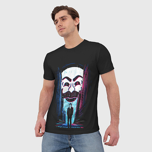 Мужская футболка Mr Robot: Anonymous / 3D-принт – фото 3