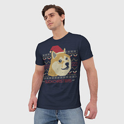 Футболка мужская Doge Such Christmas, цвет: 3D-принт — фото 2