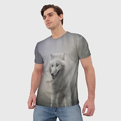 Футболка мужская Волк, цвет: 3D-принт — фото 2