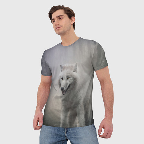 Мужская футболка Волк / 3D-принт – фото 3