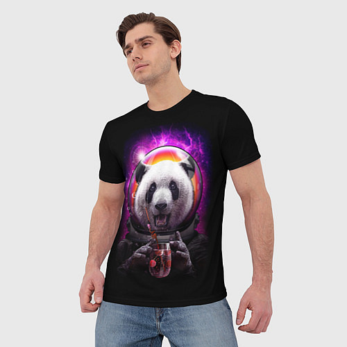 Мужская футболка Panda Cosmonaut / 3D-принт – фото 3