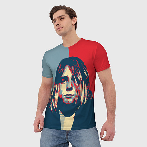 Мужская футболка Kurt Cobain / 3D-принт – фото 3