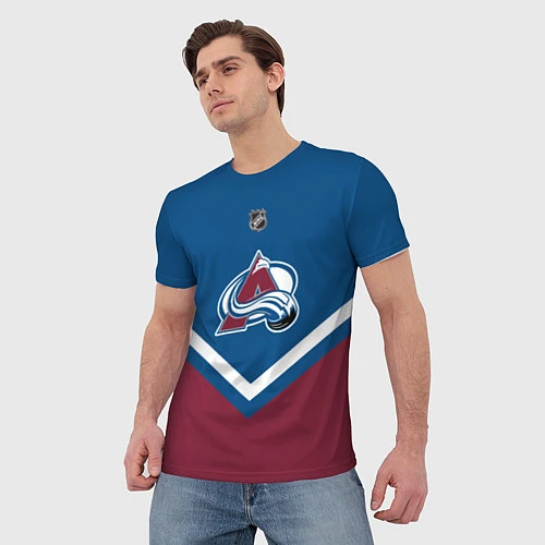 Мужская футболка NHL: Colorado Avalanche / 3D-принт – фото 3