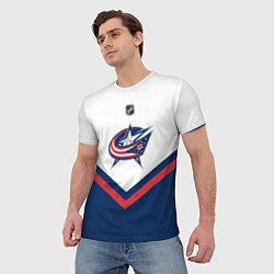Футболка мужская NHL: Columbus Blue Jackets, цвет: 3D-принт — фото 2