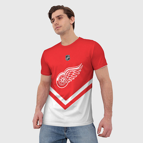 Мужская футболка NHL: Detroit Red Wings / 3D-принт – фото 3