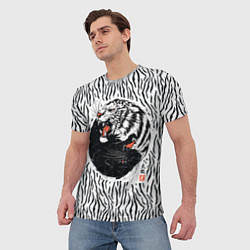 Футболка мужская Yin Yang Tigers, цвет: 3D-принт — фото 2