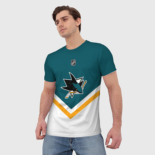 Мужская футболка NHL: San Jose Sharks / 3D-принт – фото 3