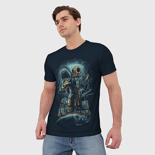 Мужская футболка Подводная охота / 3D-принт – фото 3