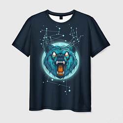 Футболка мужская Космический медведь, цвет: 3D-принт