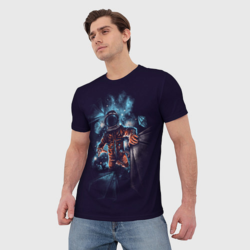 Мужская футболка Неизвестная галактика / 3D-принт – фото 3