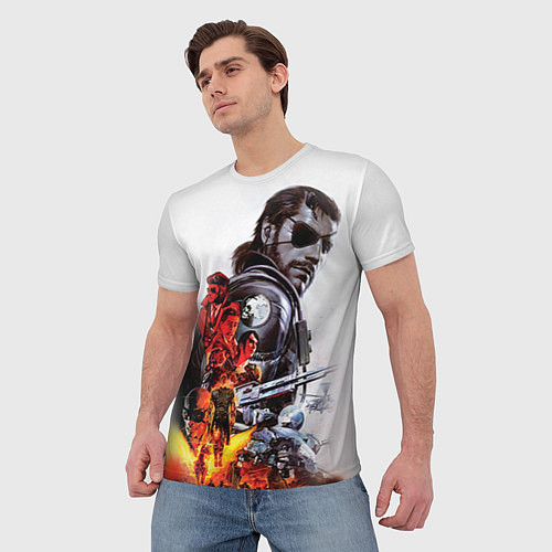 Мужская футболка Metal gear solid 2 / 3D-принт – фото 3