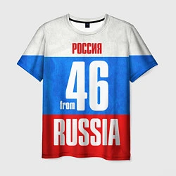 Футболка мужская Russia: from 46, цвет: 3D-принт