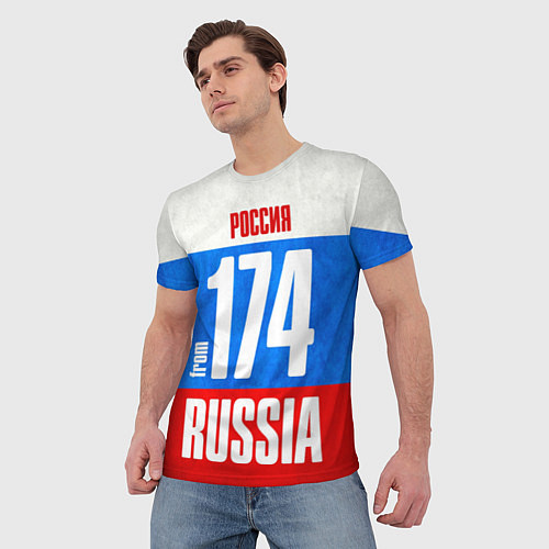 Мужская футболка Russia: from 174 / 3D-принт – фото 3