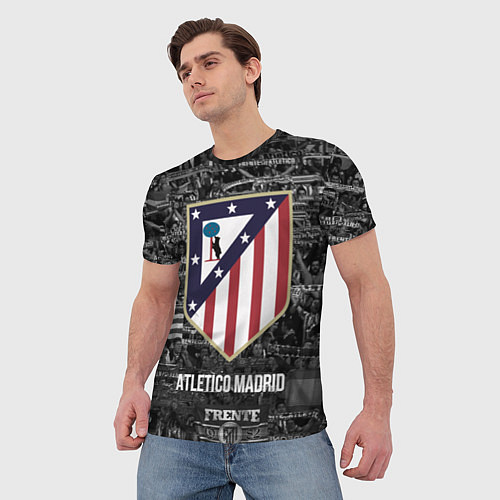 Мужская футболка Атлетико Мадрид / 3D-принт – фото 3