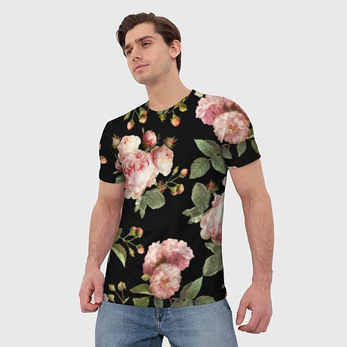 Мужская футболка TOP Roses / 3D-принт – фото 3