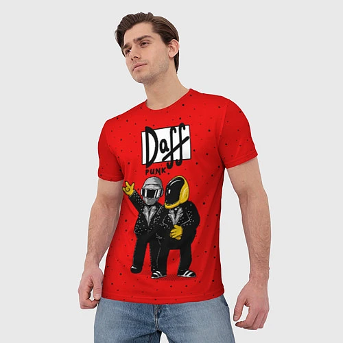 Мужская футболка Daff Punk / 3D-принт – фото 3