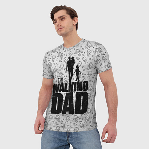 Мужская футболка Walking Dad / 3D-принт – фото 3