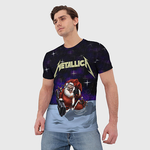 Мужская футболка Metallica: Bad Santa / 3D-принт – фото 3