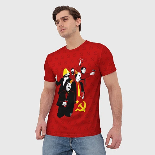Мужская футболка Communist Party / 3D-принт – фото 3