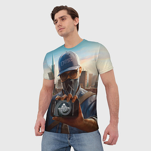 Мужская футболка Watch Dogs 2 / 3D-принт – фото 3