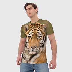 Футболка мужская Милый тигр, цвет: 3D-принт — фото 2