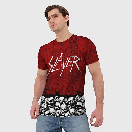 Мужская футболка Slayer Red / 3D-принт – фото 3