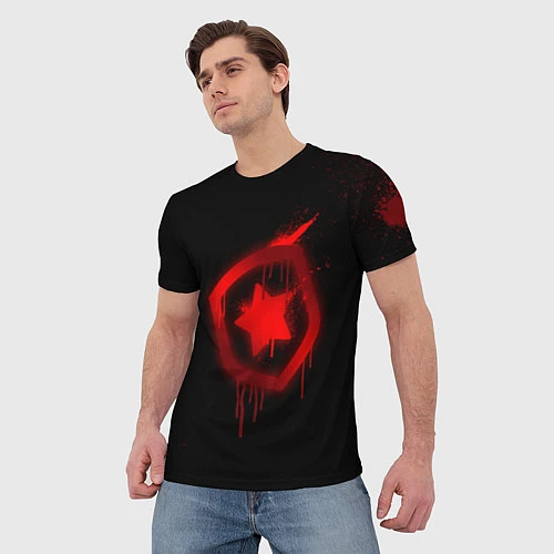 Мужская футболка Gambit: Black collection / 3D-принт – фото 3