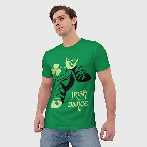 Мужская футболка Ireland, Irish dance / 3D-принт – фото 3